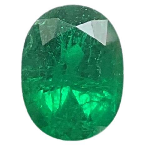 1.00 carats Zambian Emerald Oval faceted stone for fine Jewelry Natural Gemstone For Sale