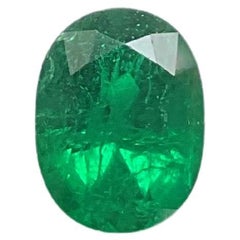 1.00 carats Zambian Emerald Oval faceted stone for fine Jewelry Natural Gemstone
