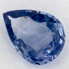 Gema suelta de zafiro azul pera de 1.00 qt