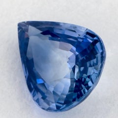1.00 Ct Blue Sapphire Pear Loose Gemstone