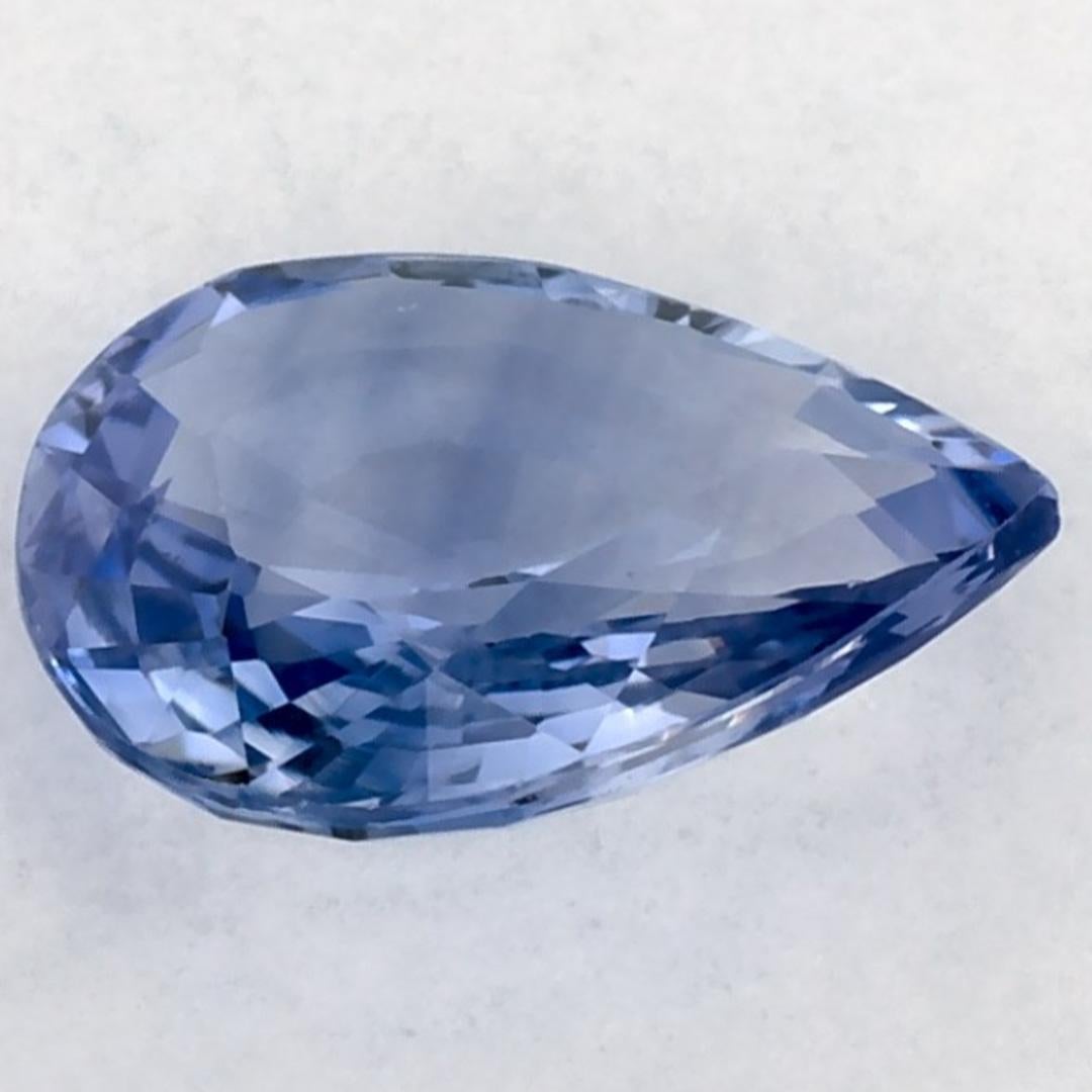 Gema suelta de zafiro azul pera de 1.00 qt en Nuevo estado para la venta en Fort Lee, NJ