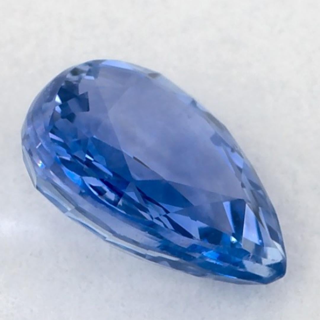 Gema suelta de zafiro azul pera de 1.00 qt en venta 1