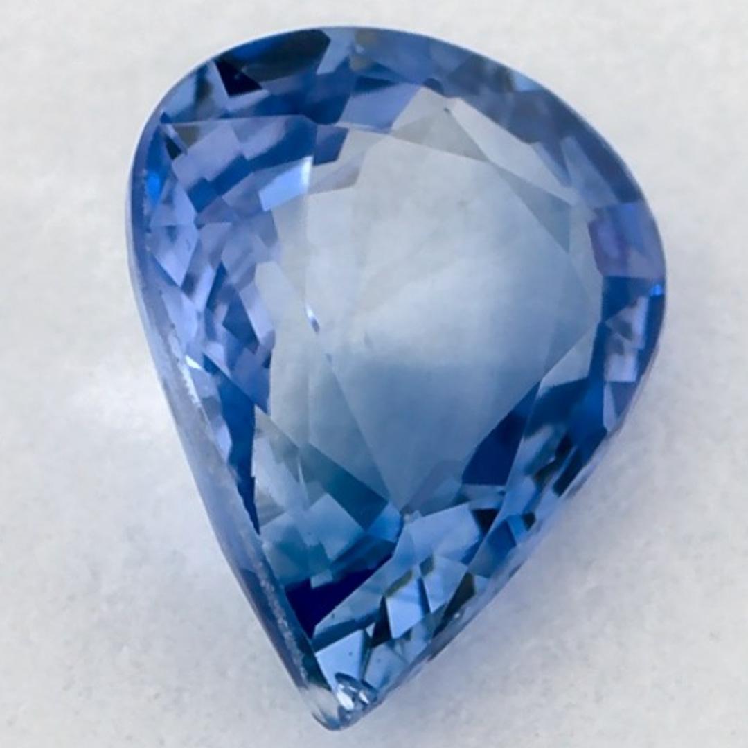 Gema suelta de zafiro azul pera de 1.00 qt en venta 2