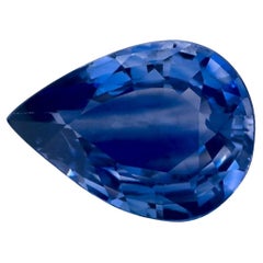 Gema suelta de zafiro azul pera de 1.00 qt