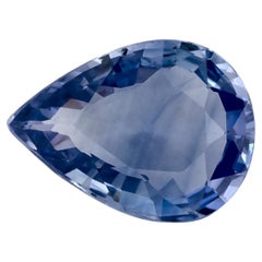 Gema suelta de zafiro azul pera de 1.00 qt