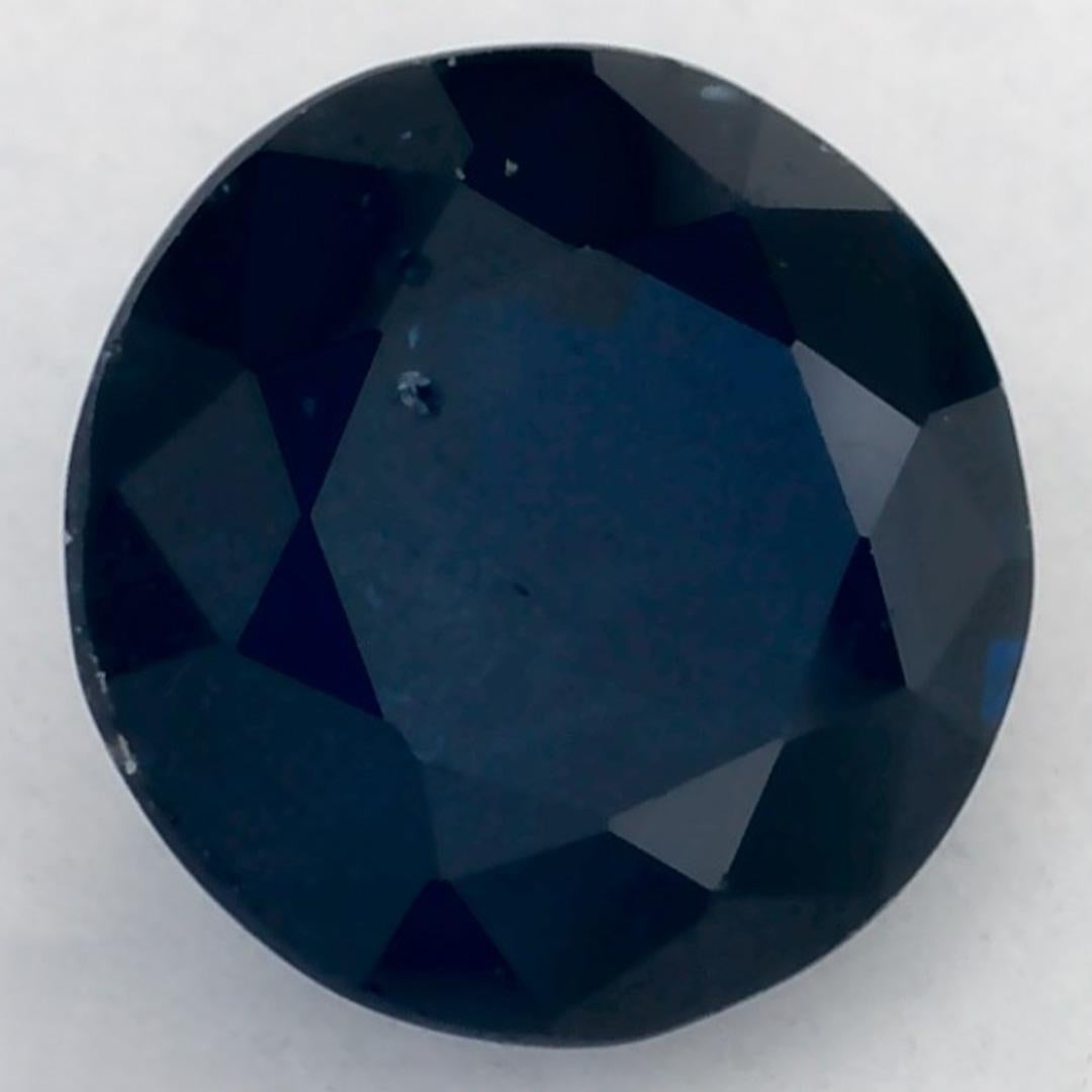 1.00 Karat Blauer runder Saphir, loser Edelstein im Zustand „Neu“ im Angebot in Fort Lee, NJ