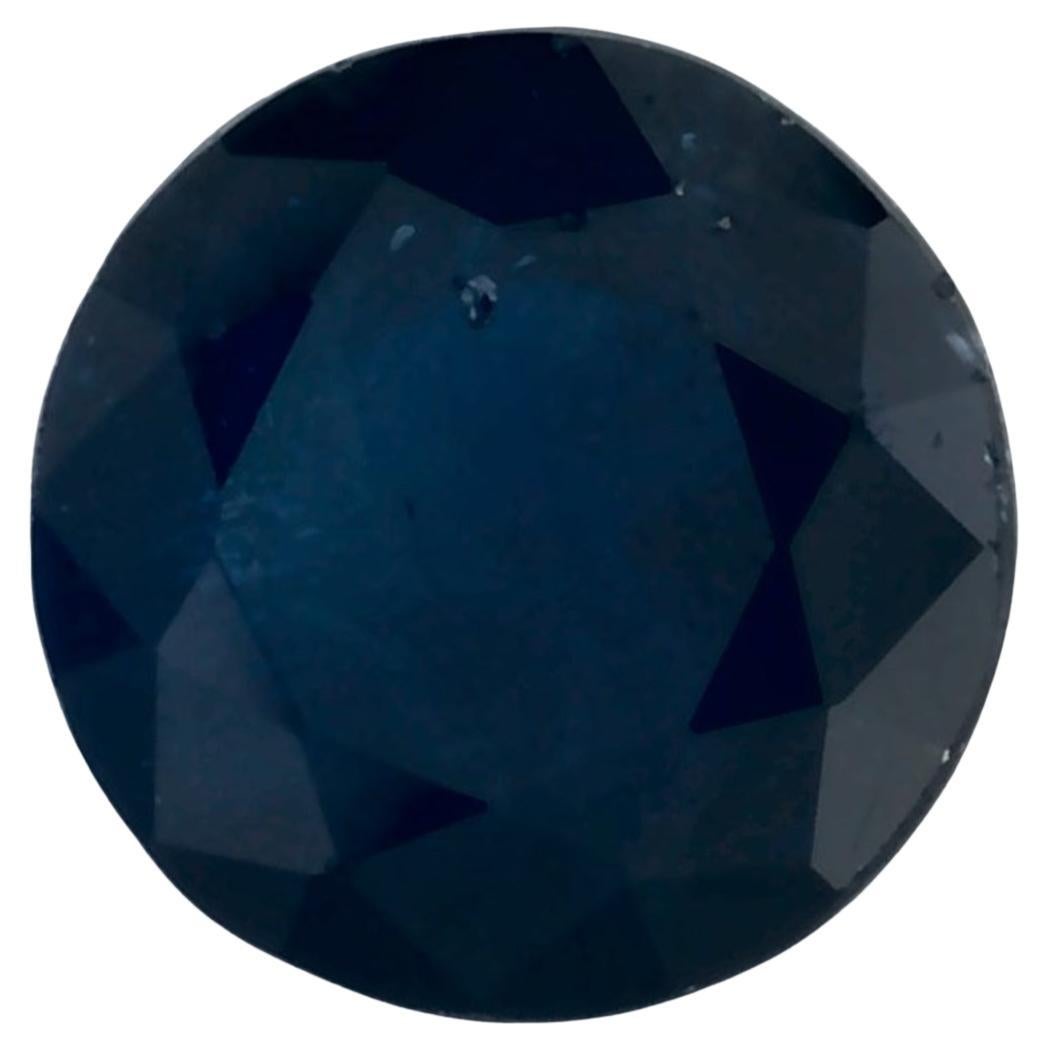1.00 Karat Blauer runder Saphir, loser Edelstein
