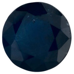 1.00 Karat Blauer runder Saphir, loser Edelstein