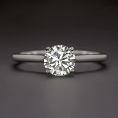 1.00 Ct D-E Color SI1 Clarity Natural Diamond Round Cut Solitaire Ring