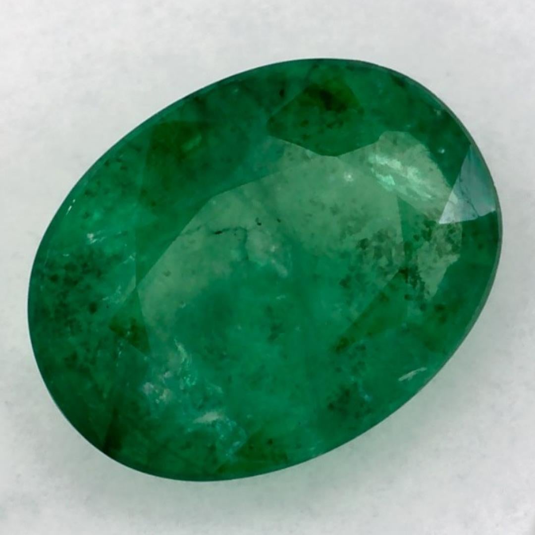 Taille ovale 1.00 Ct Emerald Oval Loose Gemstone (pierre précieuse en vrac) en vente