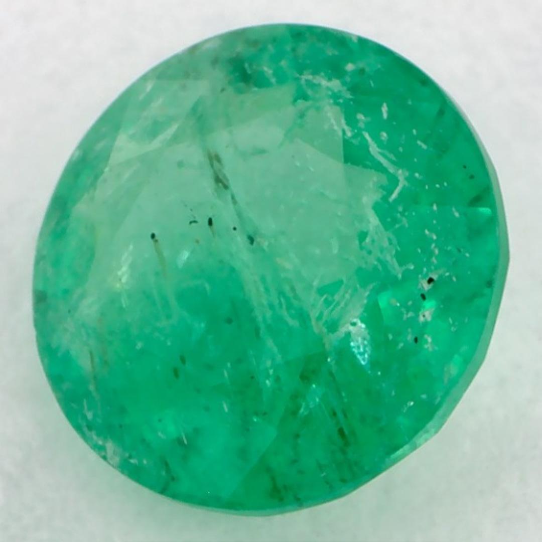 Round Cut 1.00 Ct Emerald Round Loose Gemstone For Sale