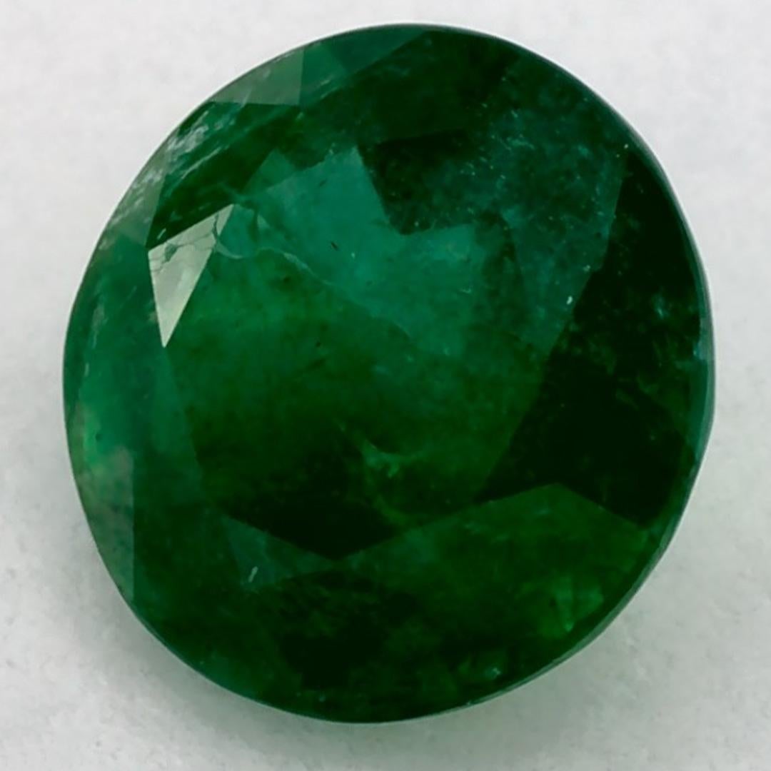 Round Cut 1.00 Ct Emerald Round Loose Gemstone For Sale