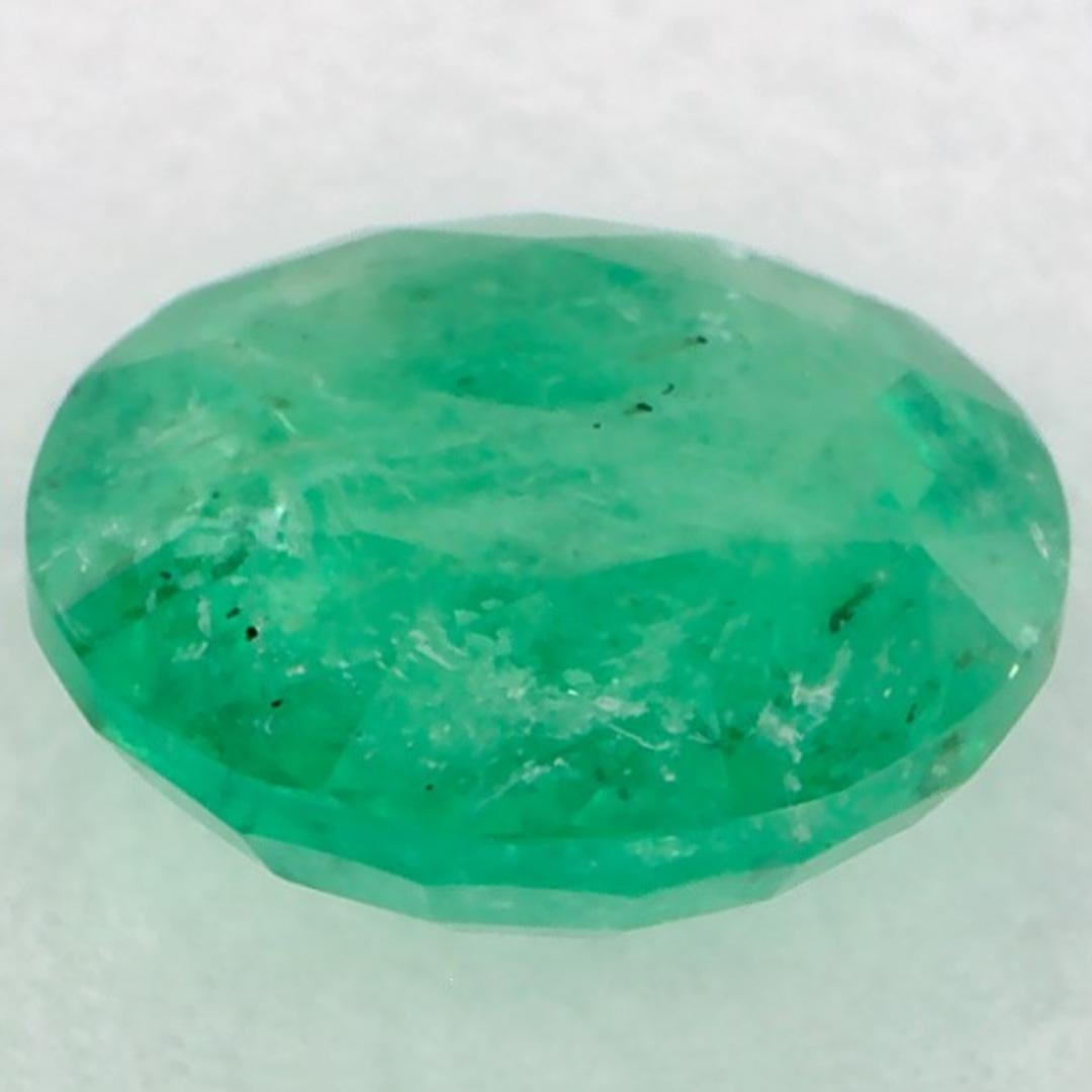 1.00 Ct Emerald Round Loose Gemstone In New Condition For Sale In Fort Lee, NJ