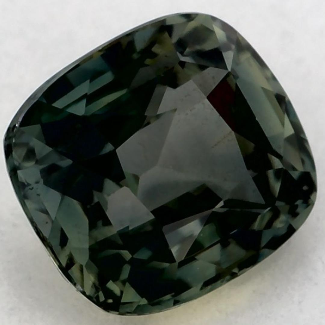 Taglio cuscino 1.00 Ct Zaffiro Verde Cuscino Gemma Sfusa in vendita