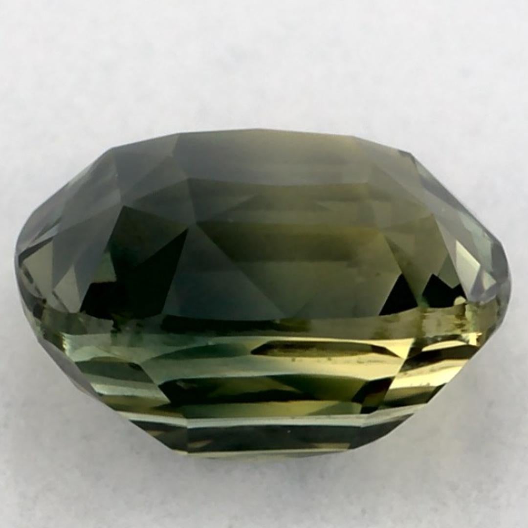 1.00 Ct Zaffiro Verde Cuscino Gemma Sfusa In condizioni Nuovo in vendita a Fort Lee, NJ