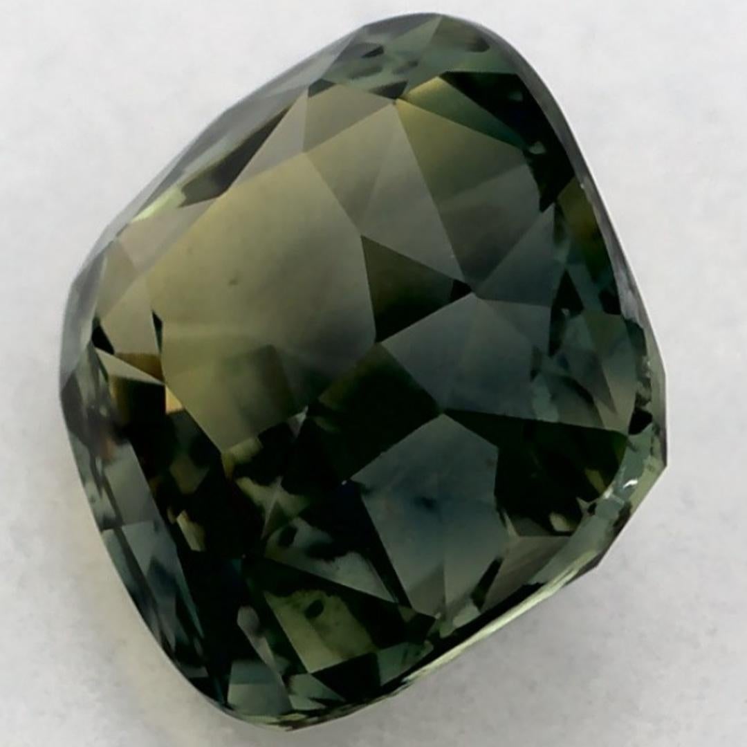 Donna 1.00 Ct Zaffiro Verde Cuscino Gemma Sfusa in vendita