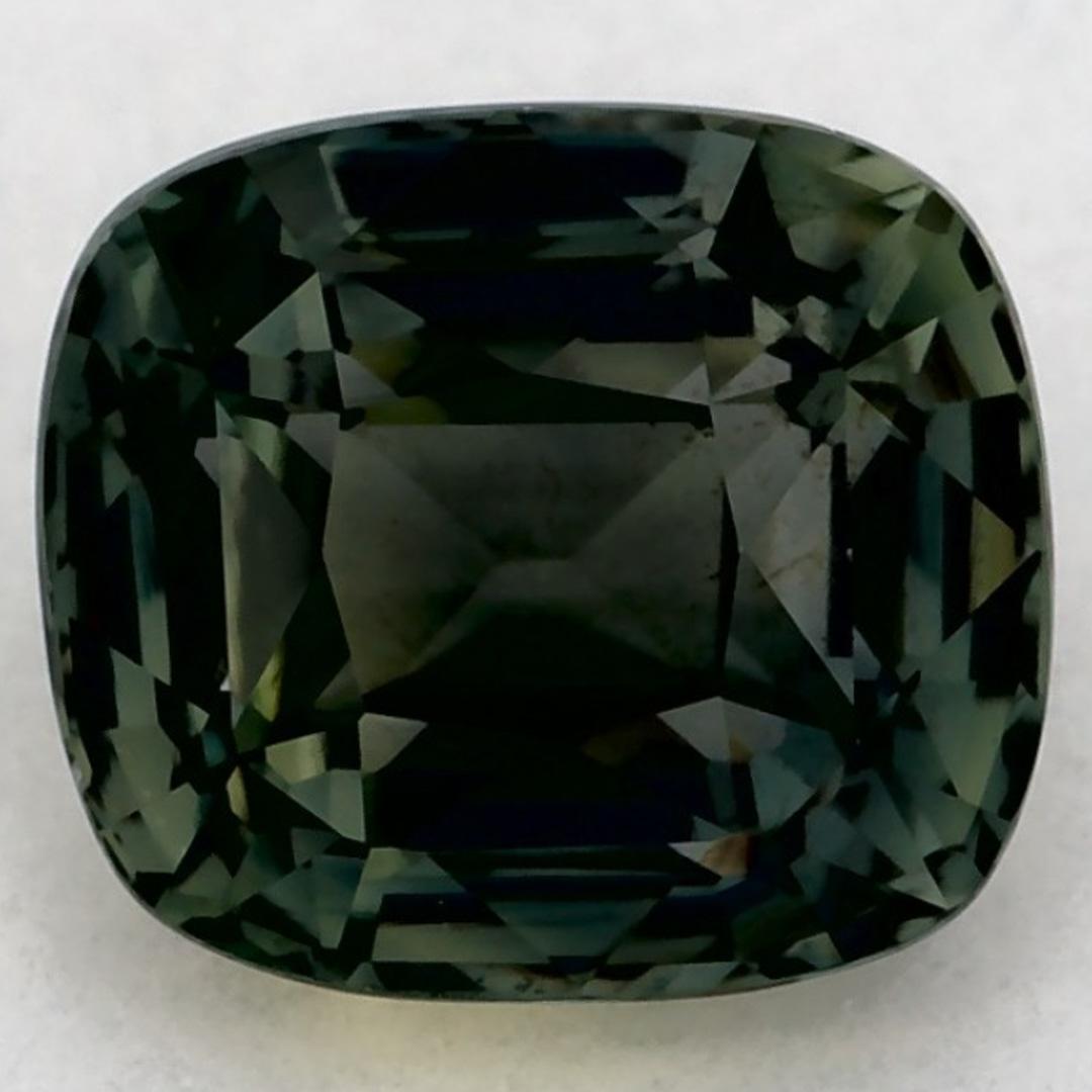 1.00 Ct Zaffiro Verde Cuscino Gemma Sfusa
