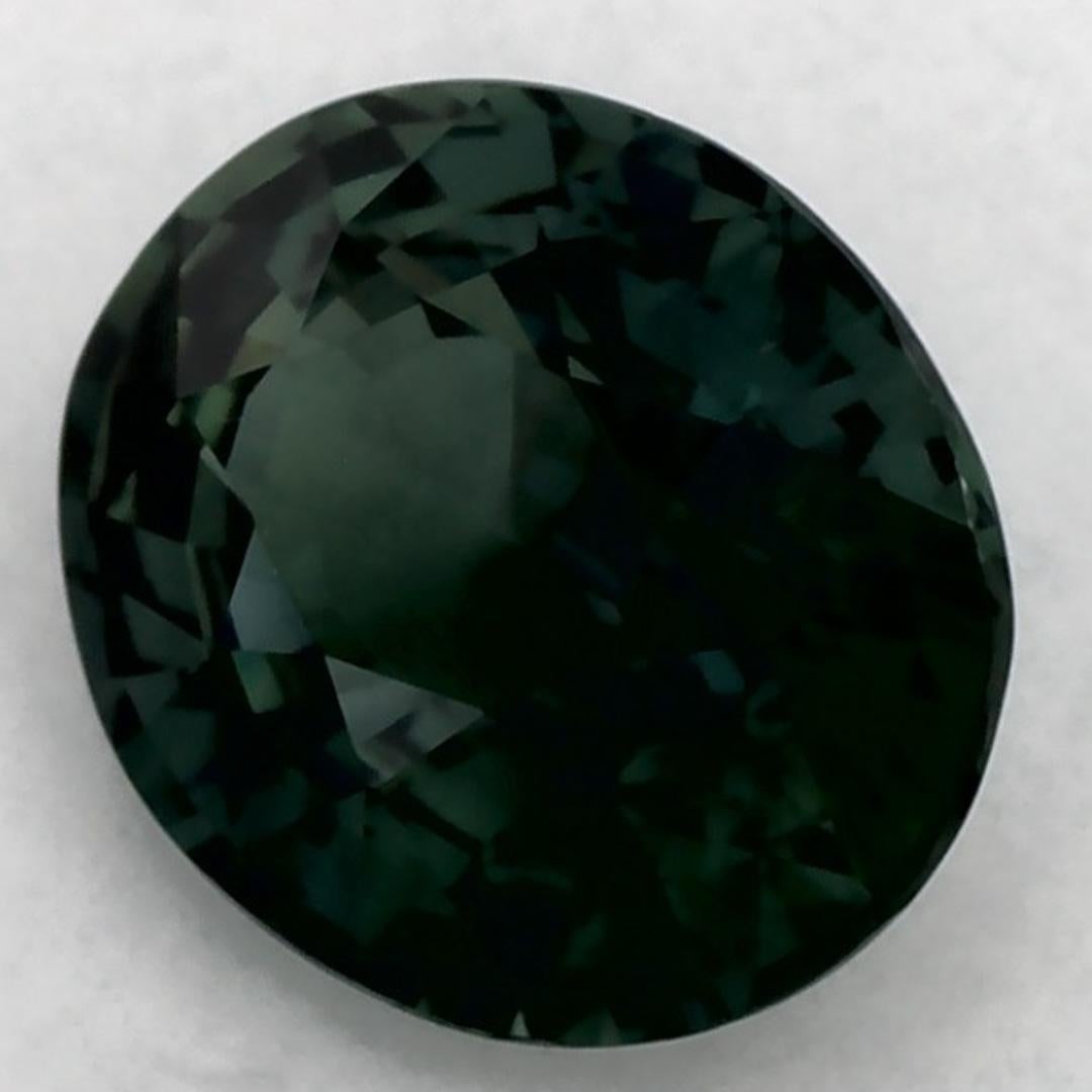 Oval Cut 1.00 Ct Green Sapphire Oval Loose Gemstone For Sale