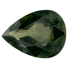 1.00 Ct Green Sapphire Pear Loose Gemstone