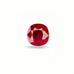 1.00 Ct GRS Certificate Natural Burma Ruby No heated Pigeon Blood Color