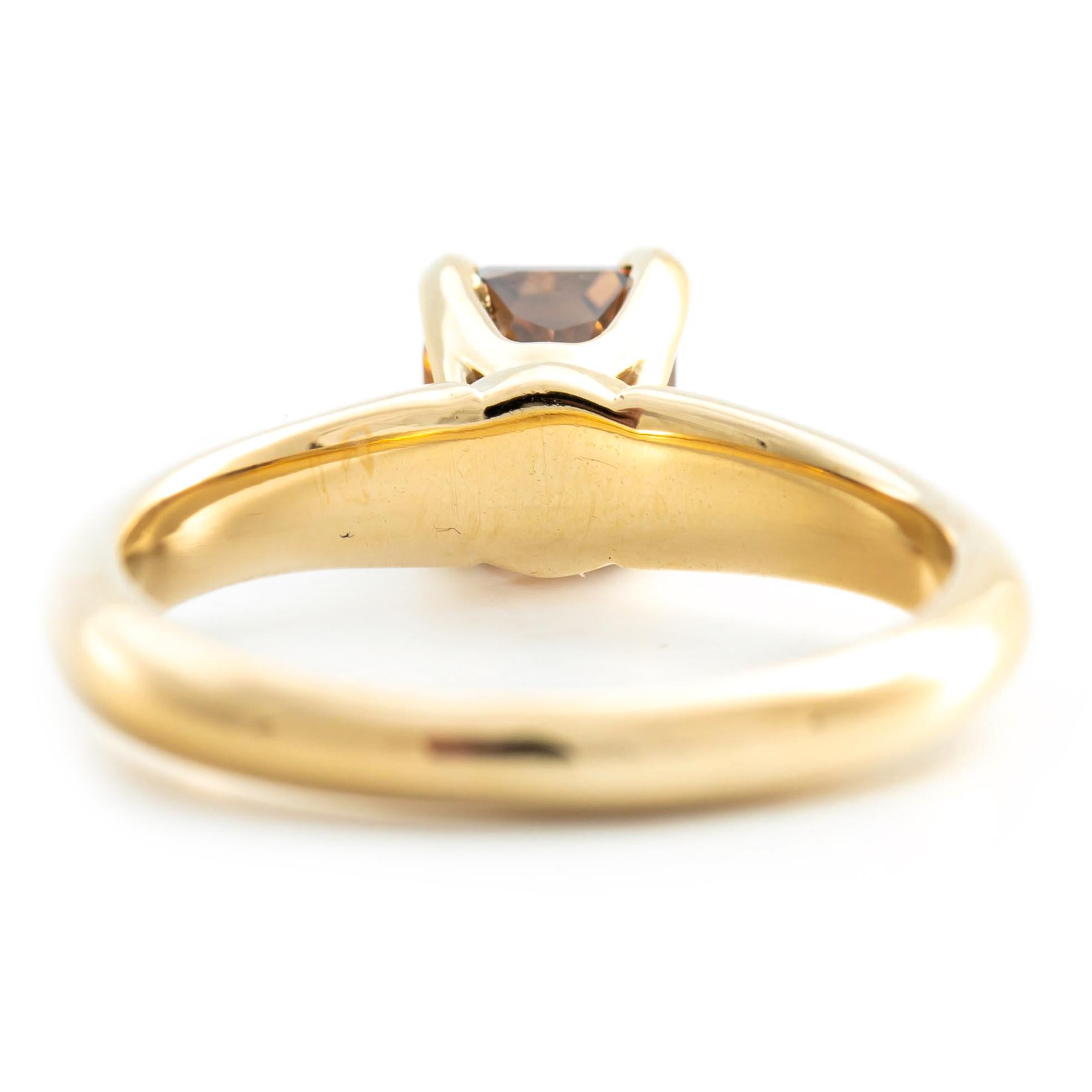 Women's 1.00 ct Natural Fancy Deep Brownish Orange Diamond Ring, No Reserve Price
