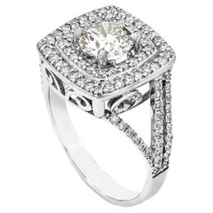 1.00 ct Natural Light Gray Diamond Ring