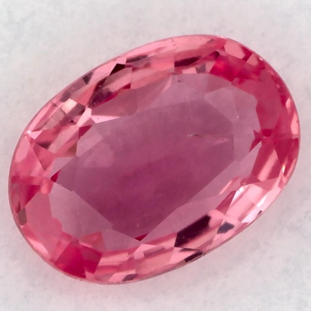 Taglio ovale 1.00 carati di zaffiro rosa ovale sfuso in vendita