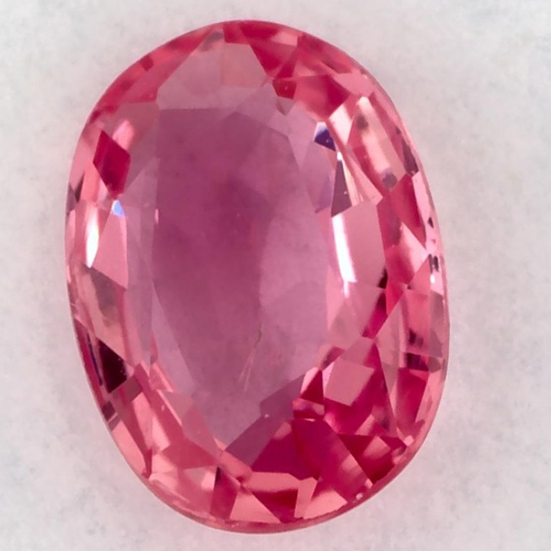 Donna 1.00 carati di zaffiro rosa ovale sfuso in vendita