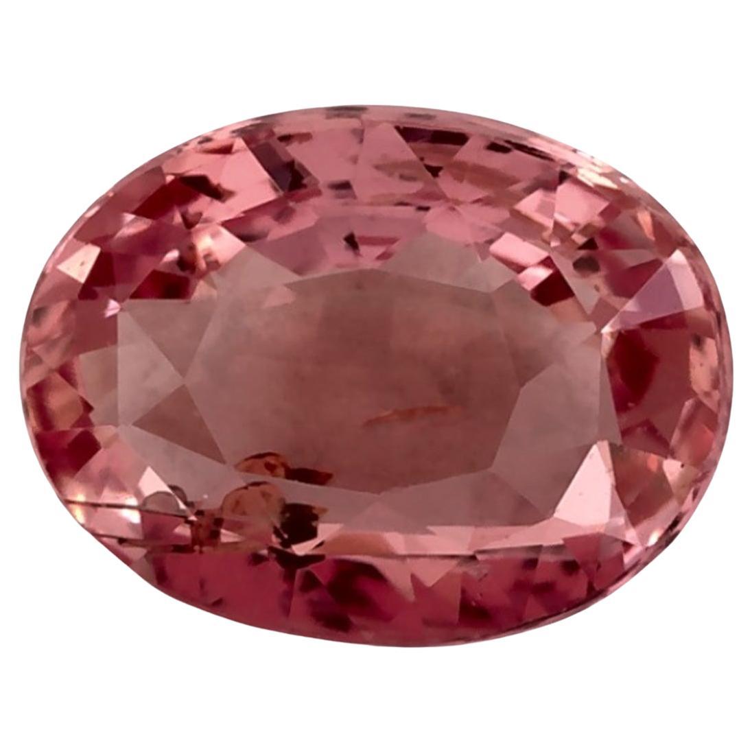 1.00 Ct Pink Sapphire Oval Loose Gemstone