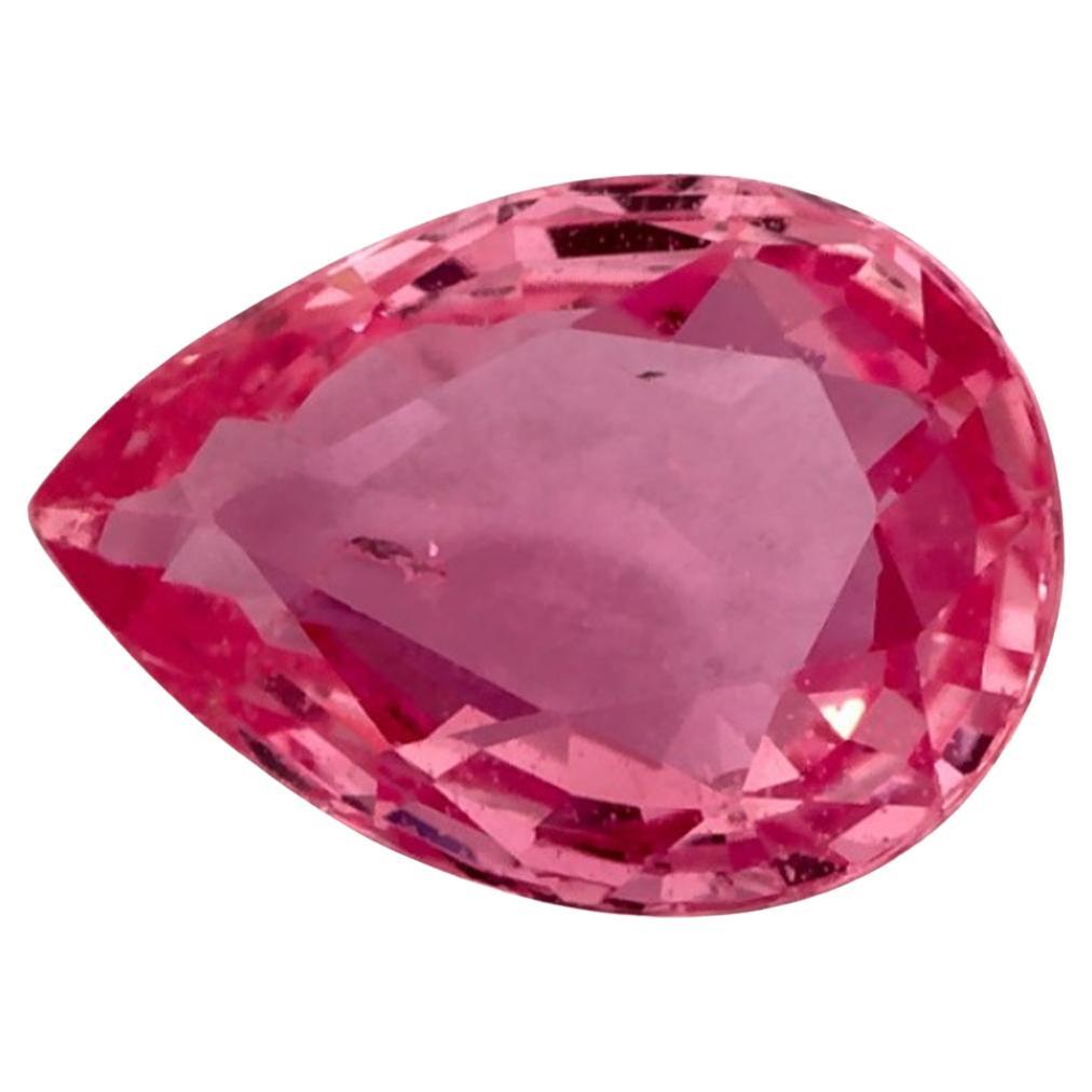 1.00 Ct Pink Sapphire Pear Loose Gemstone
