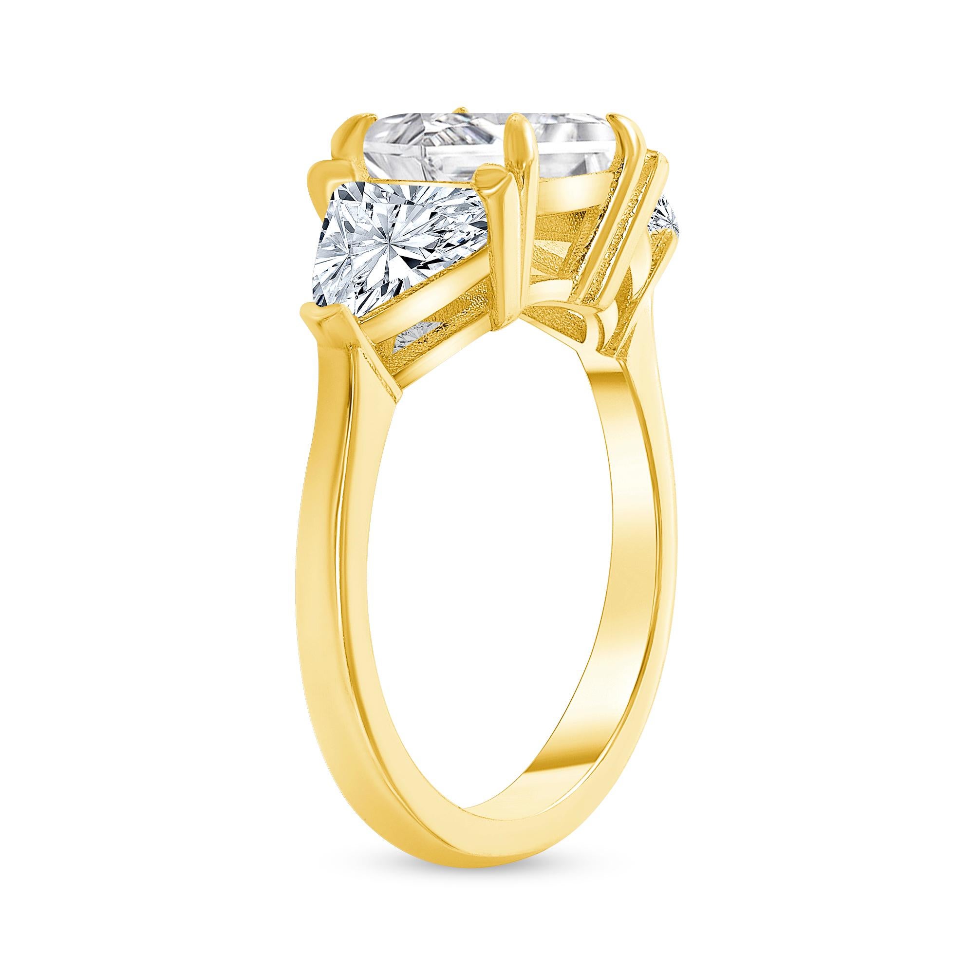 For Sale:  1.00 Ct. Tw. Three Stone Mixed Cut Diamond Ring 2