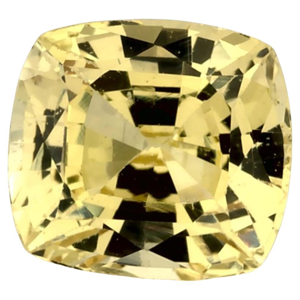 1.00 Karat Gelber Saphir Cushion Lose Edelstein