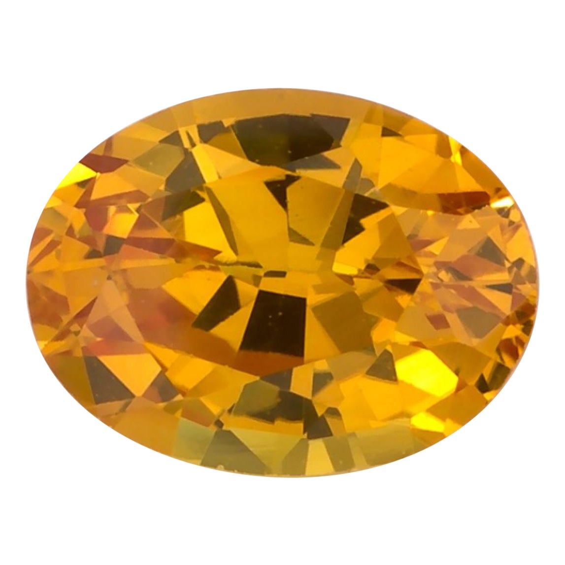 1.00 carati di zaffiro giallo ovale sfuso