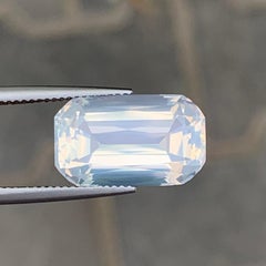 10.0 CTs Ethereal White Natural Milky Quartz Emerald Cut Gemstone for Jewellery