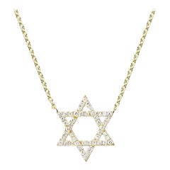 Collana 100 Diamonds Star Of David in oro 14K