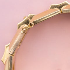 100 grams 18K yellow gold bracelet - large French squared retro Tank bracelet