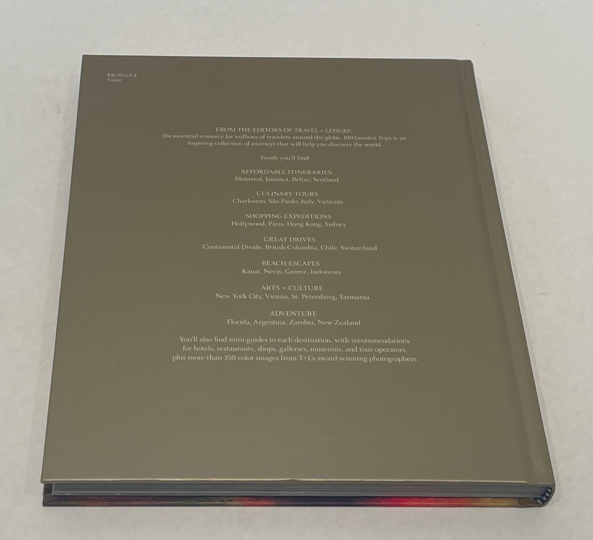 American 100 Greatest Trips by Travel and Leisure Hardcover Book For Sale