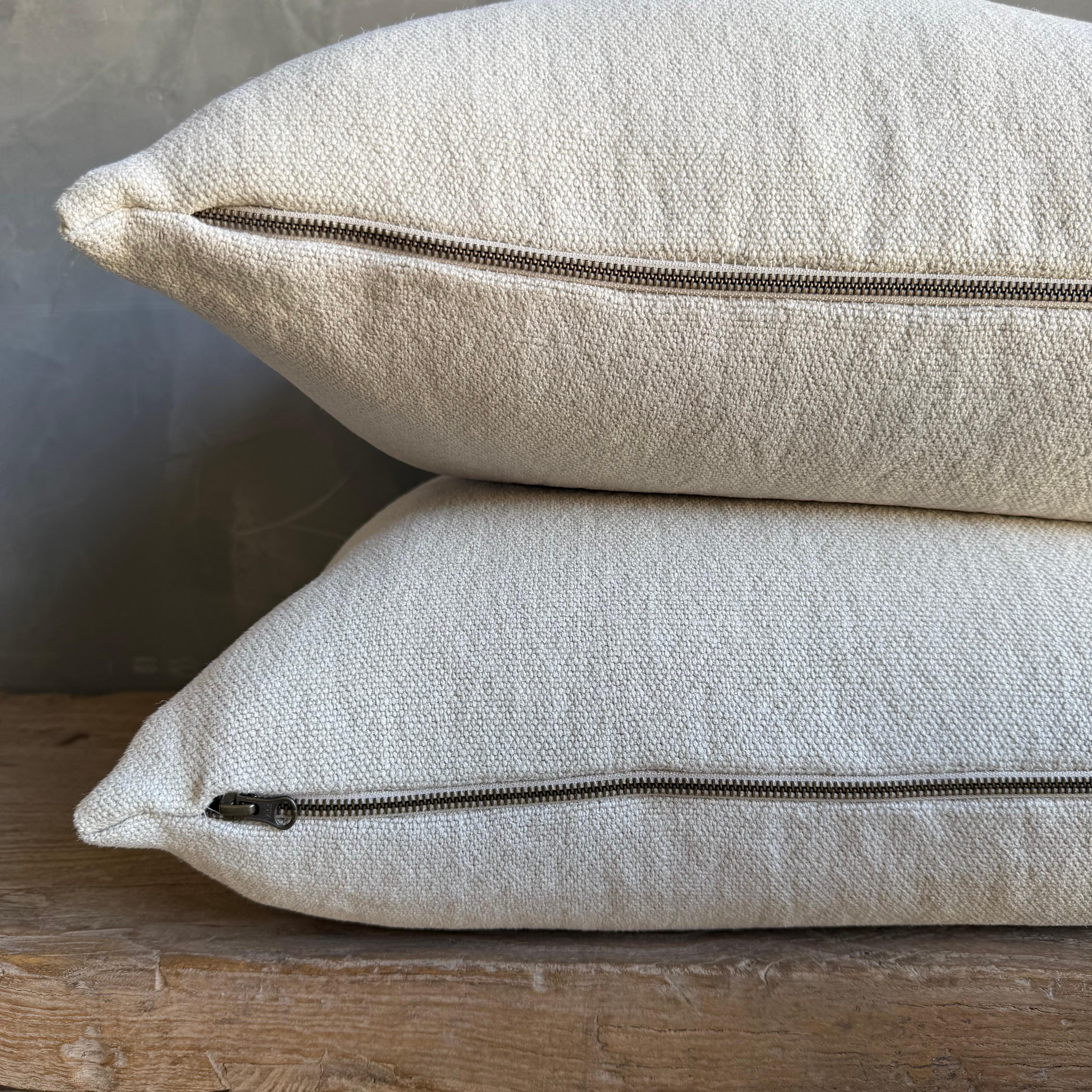 Cuscino 100% Hempe con inserto in piuma di lino Nature in vendita 2