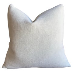 Cuscino 100% canapa con inserto in piuma d'oca in Oyster White