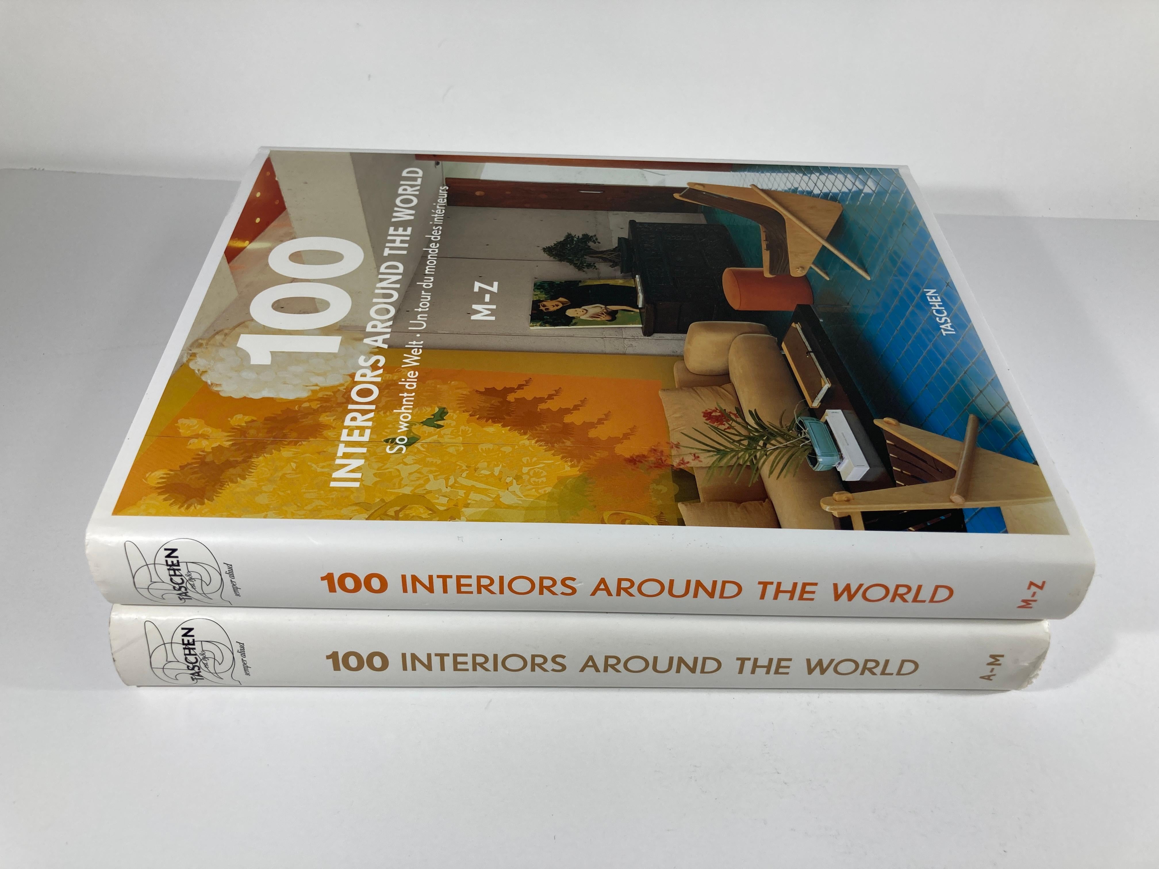Allemand 100 Interiors Around the World couverture rigide, Série Tashen 2012 en vente