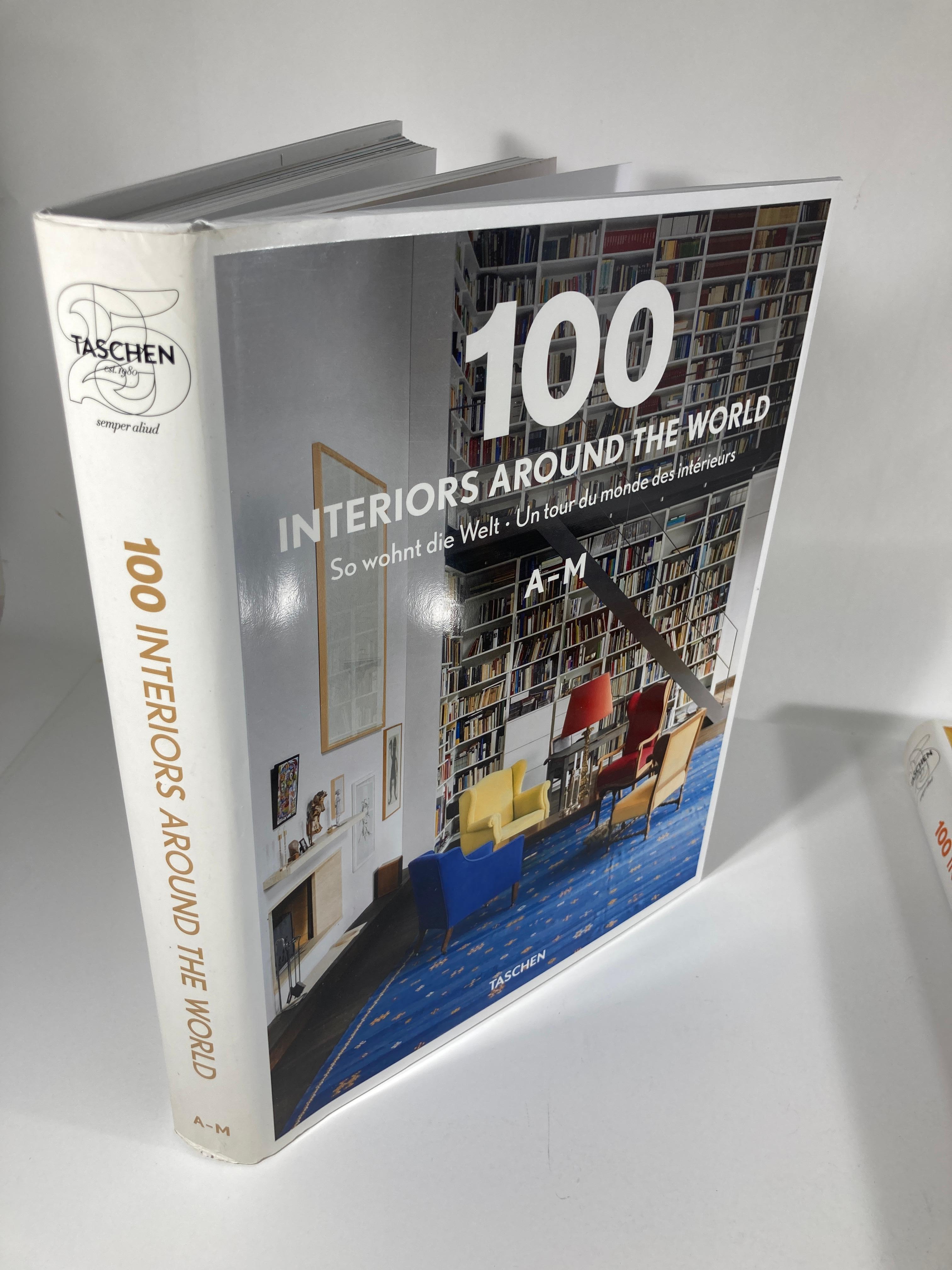 20ième siècle 100 Interiors Around the World couverture rigide, Série Tashen 2012 en vente