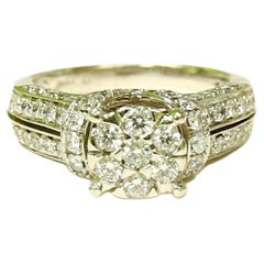 100% natural 4.50 Carat Colombian Emerald & Diamond Ring 