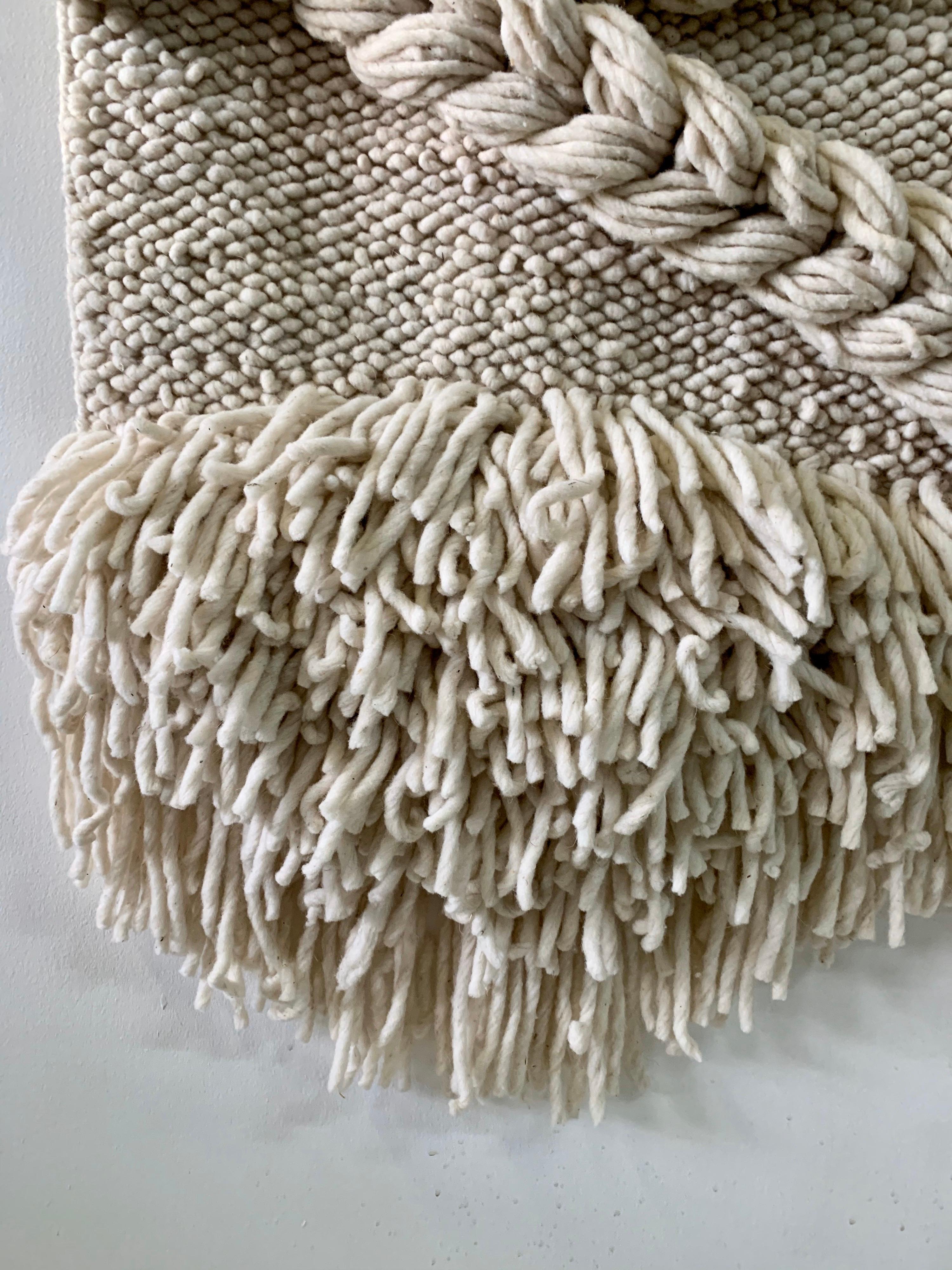 100% Natural Handwoven Wool Tapestry, Waves 2