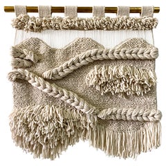 100% Natural Handwoven Wool Tapestry, Waves