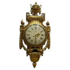 Vintage 100% Original Finish Gustavian Style Wall Clock