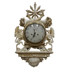 100% Original Finish Swedish Gustavian Style Wall Clock