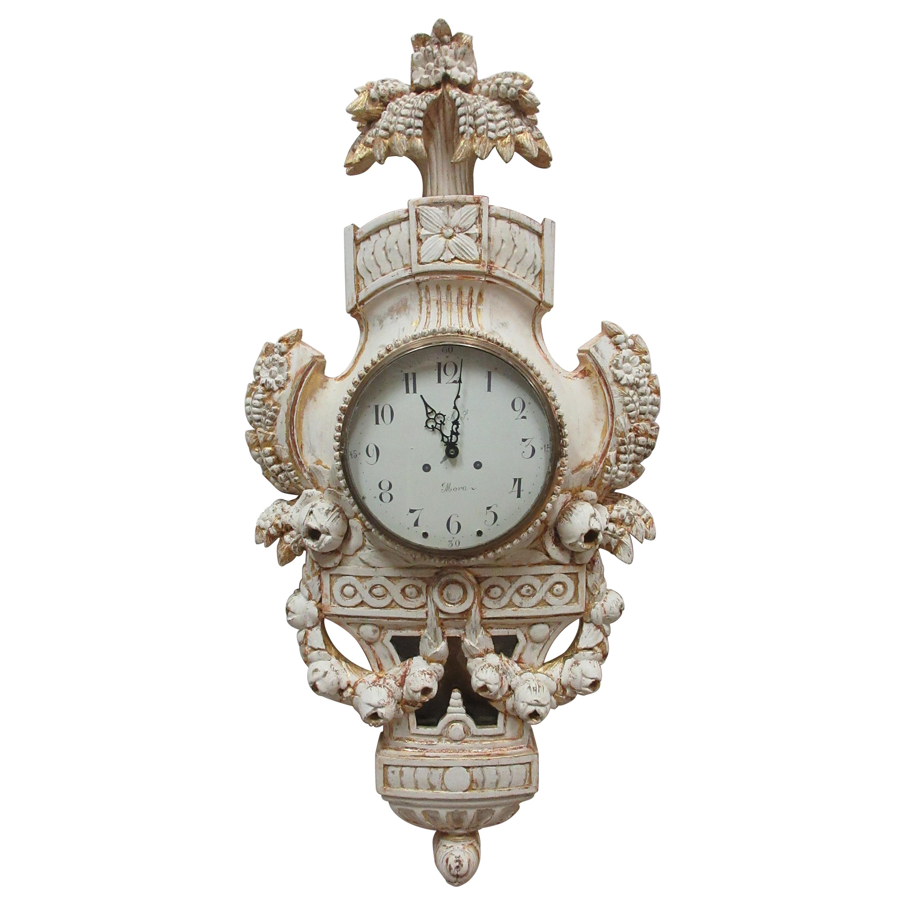 100% Original Finish Swedish Gustavian Wall Clock