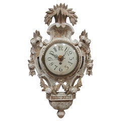 Antique 100% Original Finish Swedish Gustavian Wall Clock