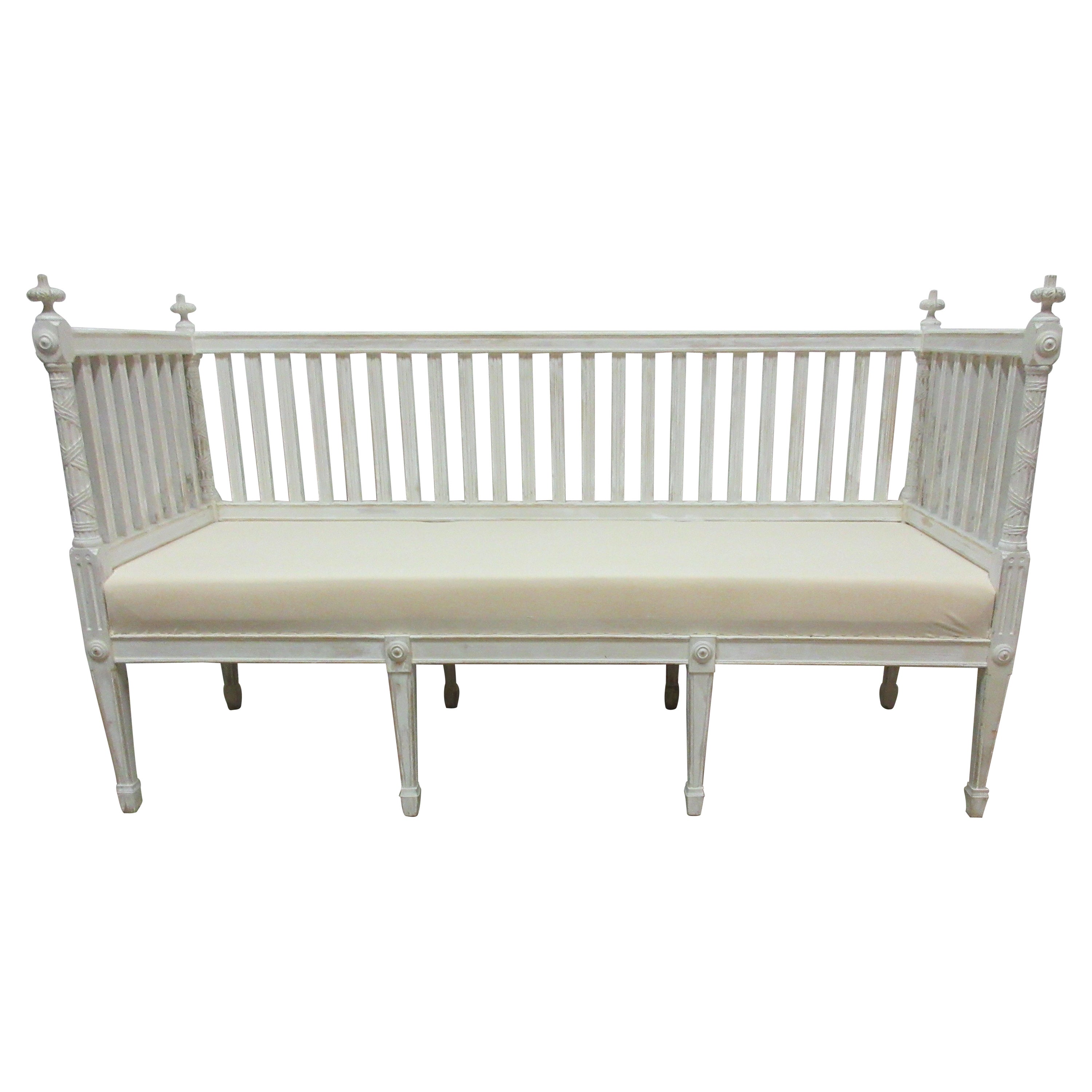 100% Original Painted Swedish Gustavian Sofa