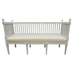 100% original bemaltes schwedisches Gustavianisches Sofa